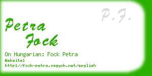 petra fock business card